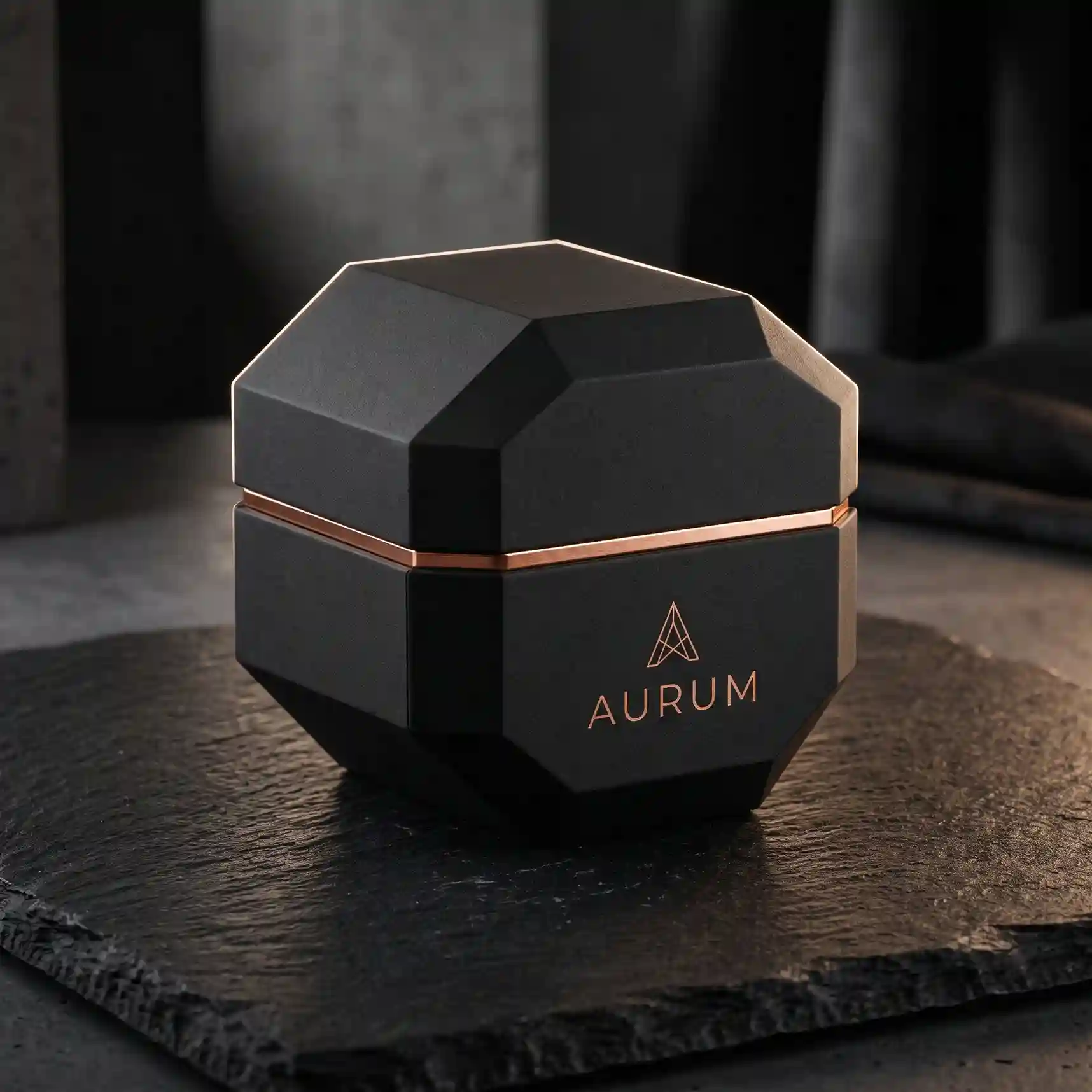 Custom branded ring box from Horizons Packaging