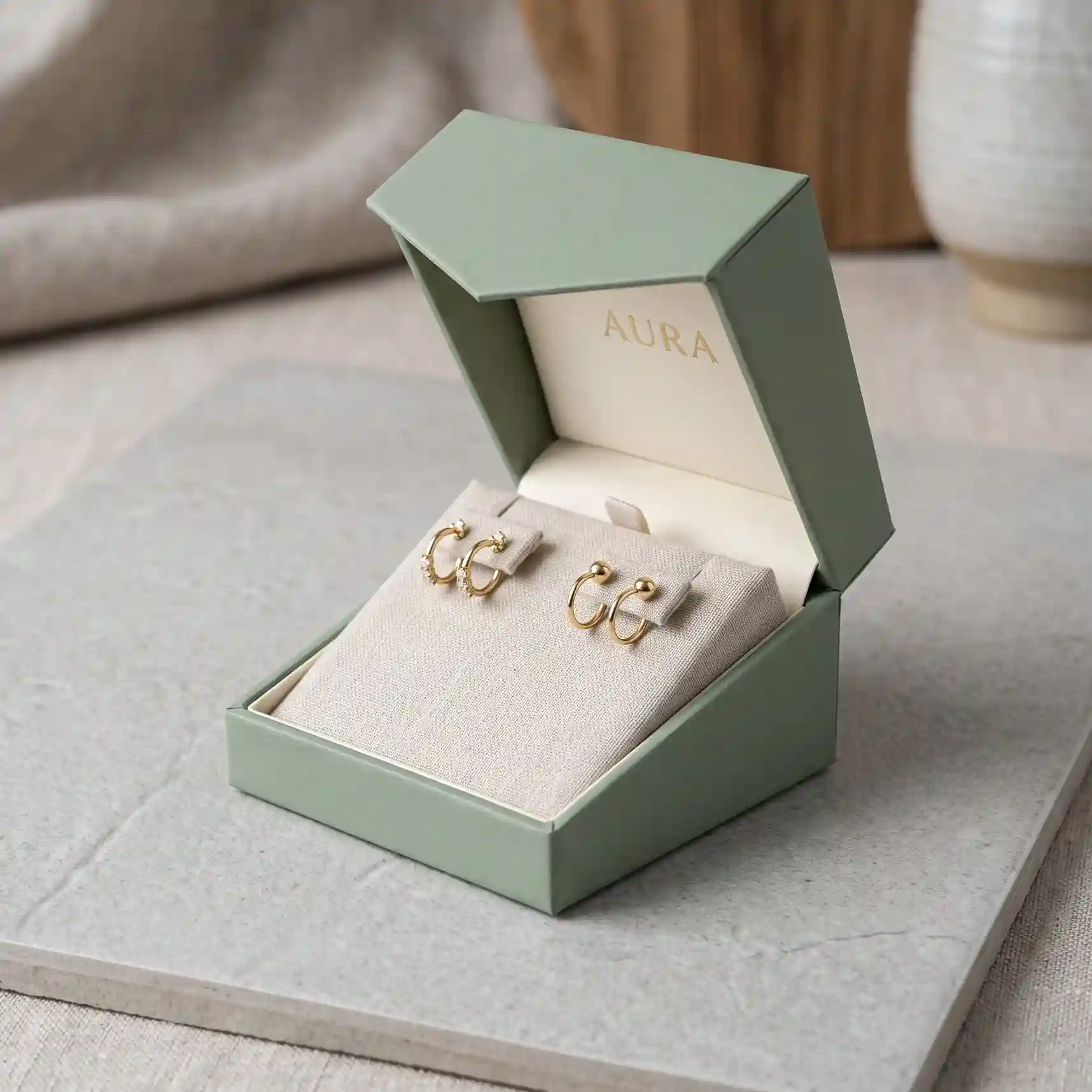 Custom earrings box from Horizons Packaging