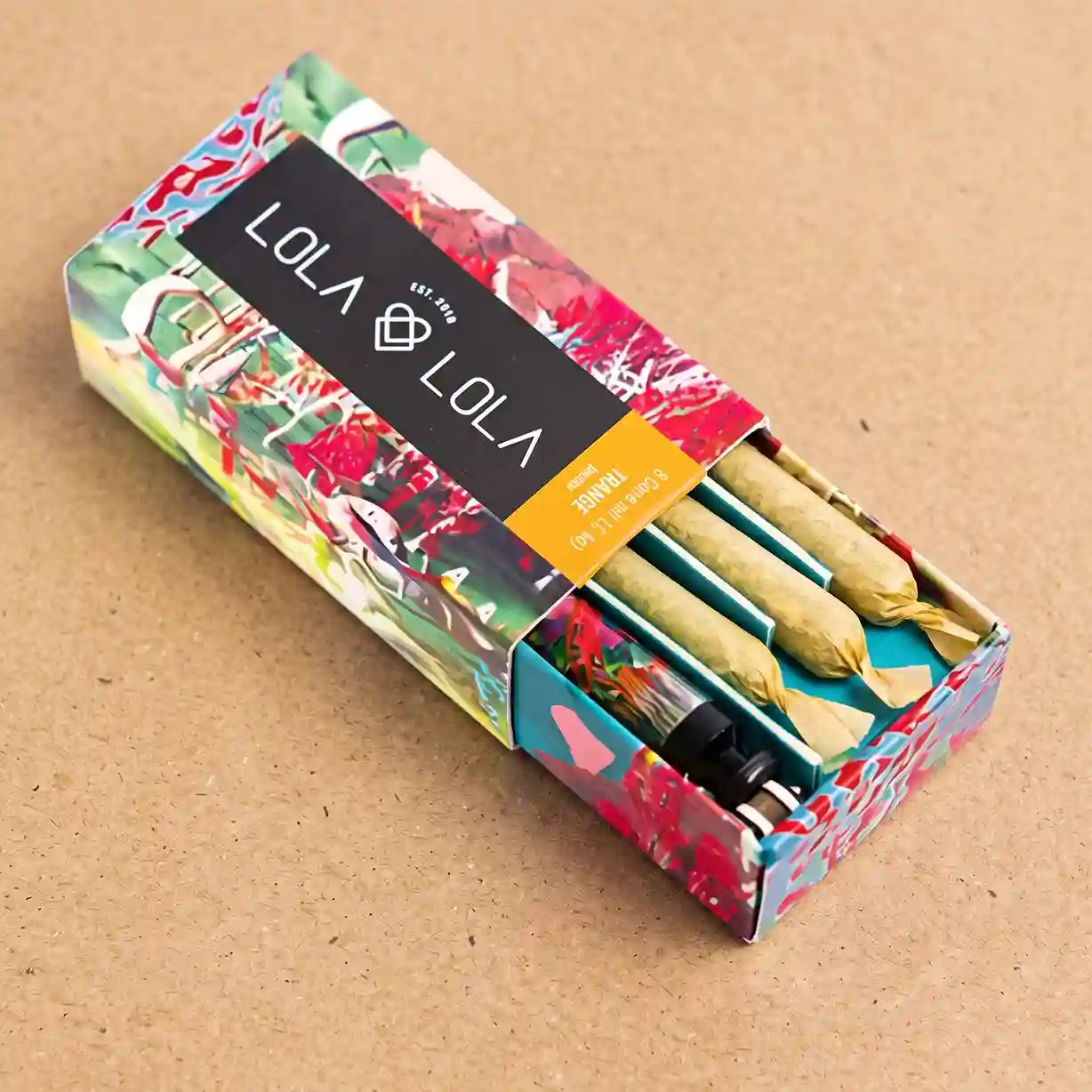 Custom custom printed pre roll box from Horizons Packaging