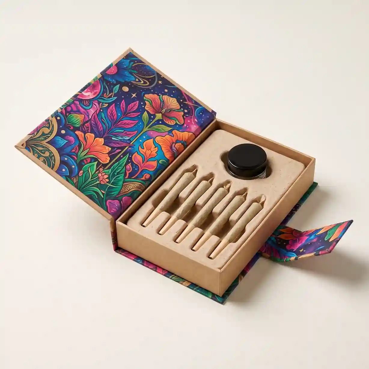 Custom custom printed pre roll box from Horizons Packaging