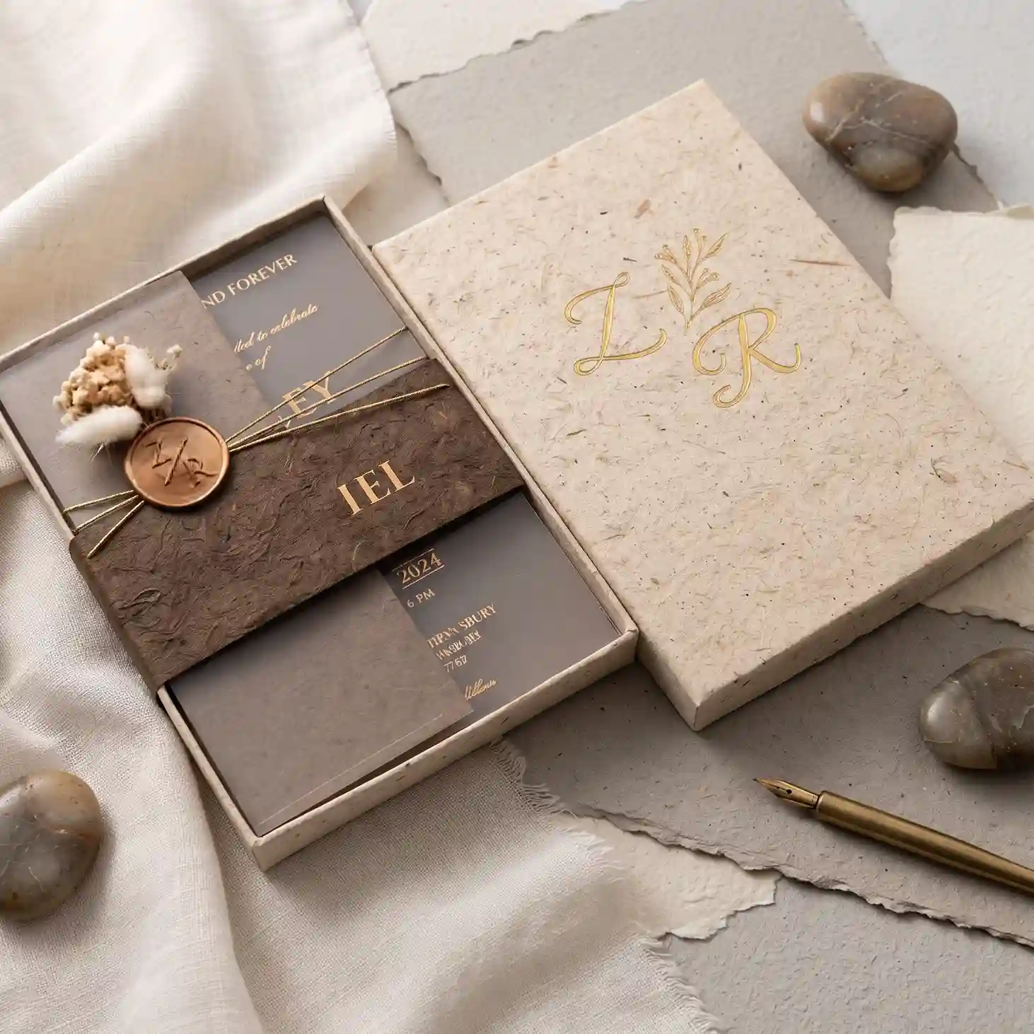 Custom invitation box from Horizons Packaging