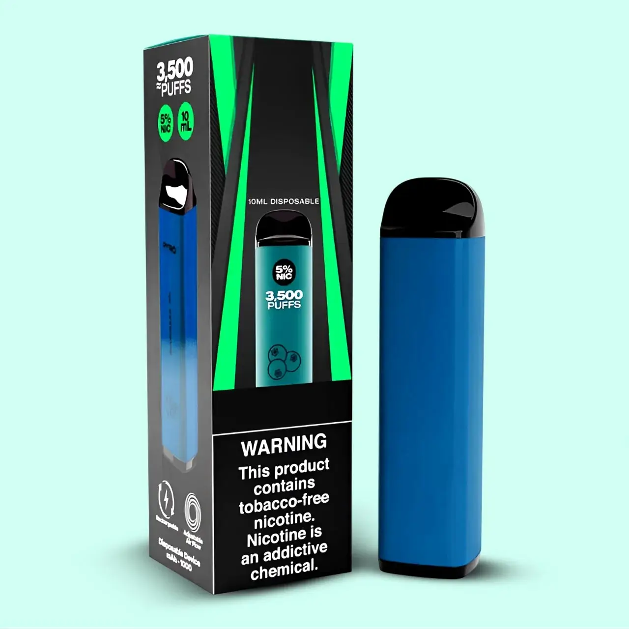 Disposable vape box from Horizons Packaging — compact shelf-ready packaging